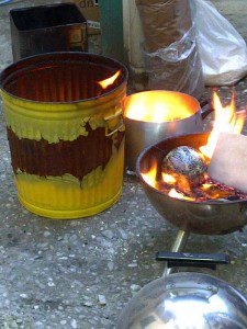 Additional receptacles for second stage of Raku firing Additional receptacles for second stage of Raku firing